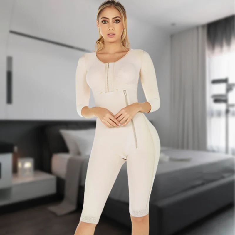 

Fajas Reductoras Y Modeladoras Mujer Shapewear для женщин контроль живота BBL полный Корректор тела с длинными рукавами подтяжка ягодиц бедра