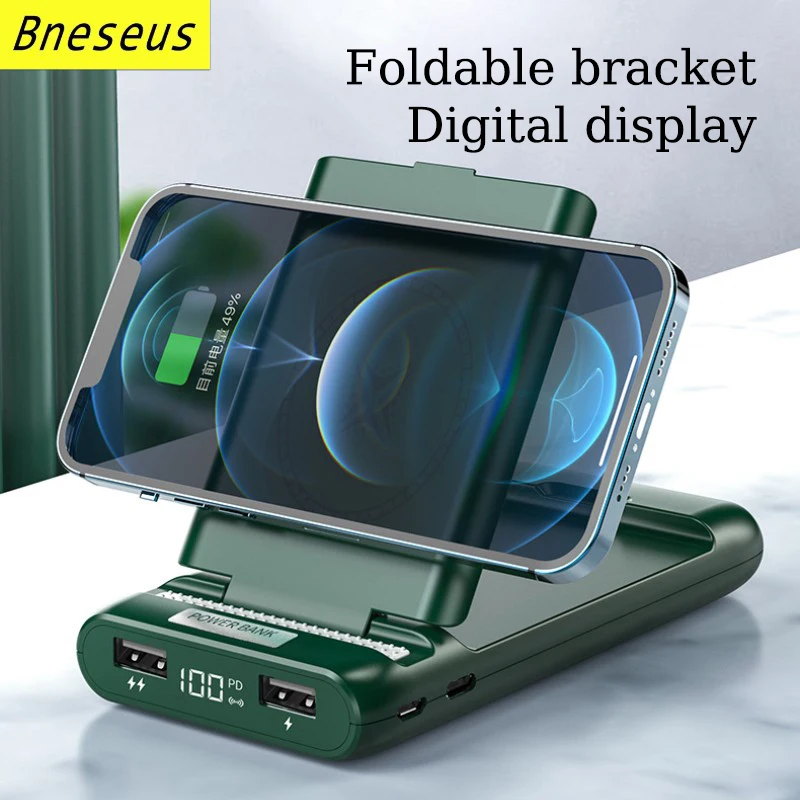 10000mAh Magnetic Wireless Power Bank 22.5W Fast Charging External Auxiliary Battery For iPhone 12 13 14 Macsafe Powerbank