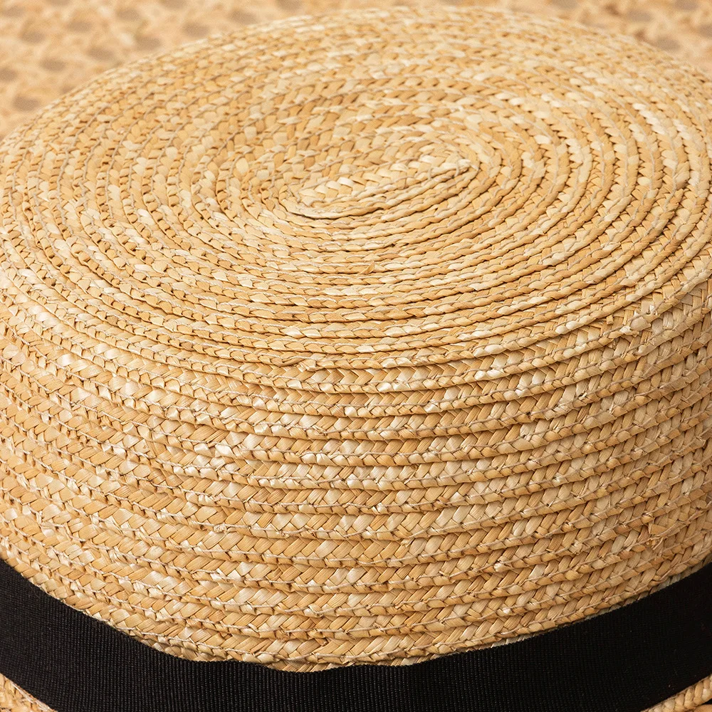 Desiger Summer Straw Hats Hand Waving 18cm Large Brim Sun Hat Lady Ribbon Lace Beach Hat Beige Boater Kentucky Derby Show Hat