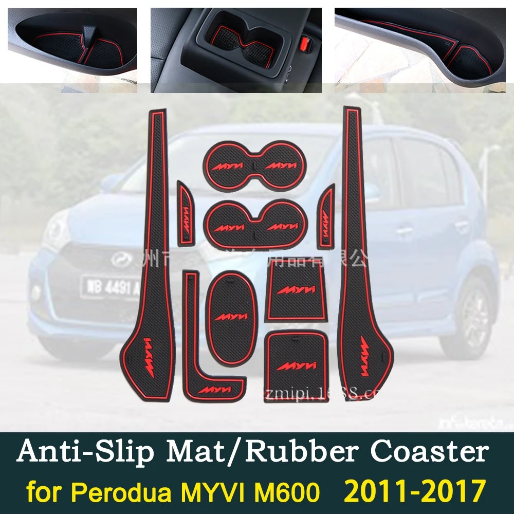 

Anti-Slip Gate Mats Cup Groove Pads for Perodua MYVI M600 2011~2017 Daihatsu Boon Sirion Slot Hole Pad Car Styling Accessories