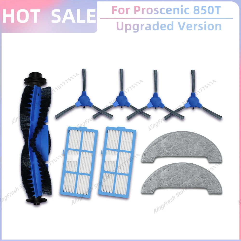 Совместимо с запасными частями для робота-пылесоса Proscenic 850T Ролик Главная боковая щетка Крышка Фильтр Гепа Тряпка для мытья Тряпка