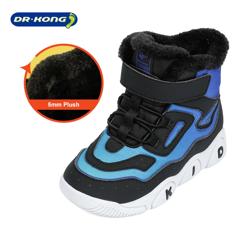 Dr Kong Little Kids Snow Boots Toddler Boys Girls Learn To Walk Shoes Winter Fashion High Top Ankle Boots Non-Slip Child Shoes enlarge