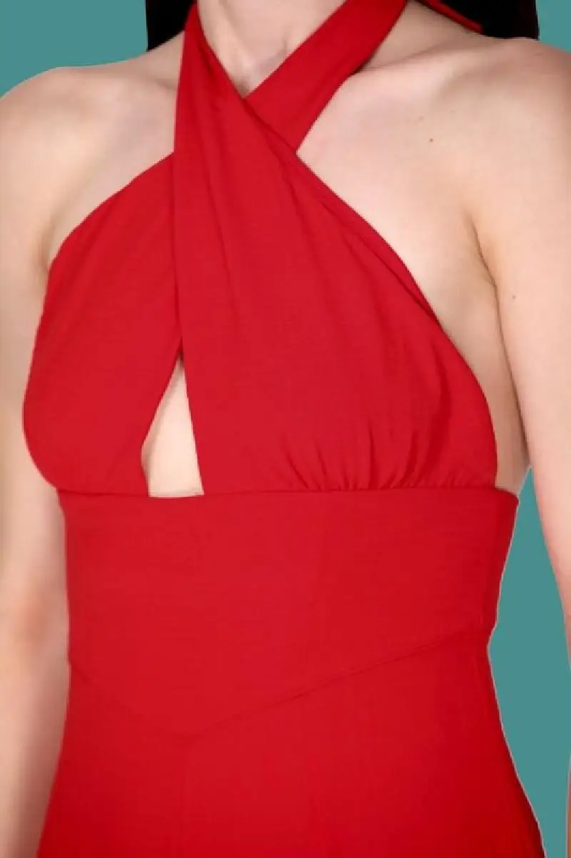 

WOMEN JUMPSUIT BLACK-RED-GREEN-BLUE Summer Clothes Wedding Elegant Fashion Luxury Long One Piece Romper Backless Jumpsuit Romper