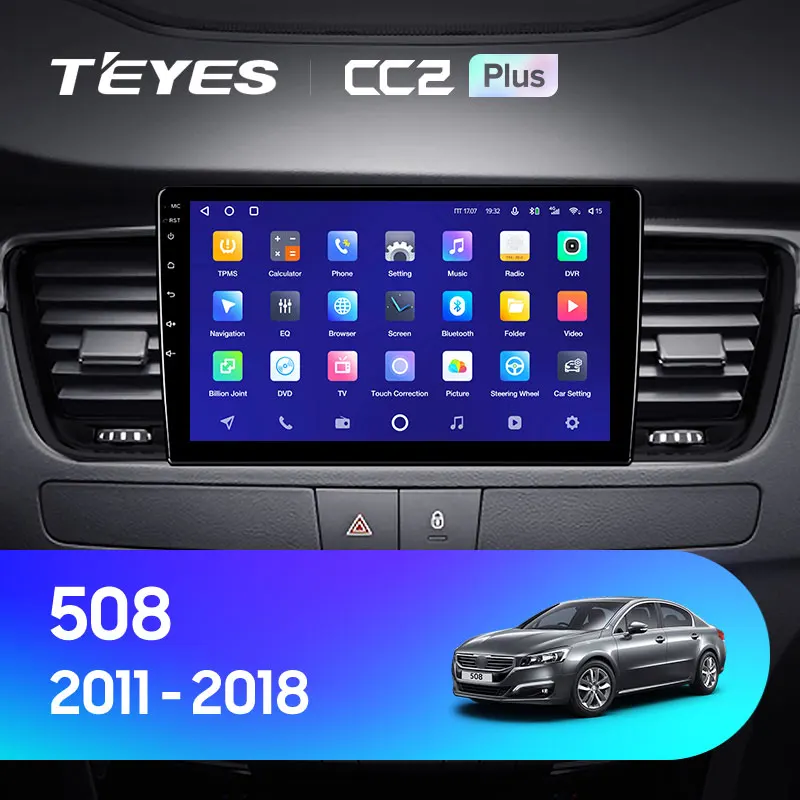 TEYES CC2L и CC2 Plus Штатная магнитола For Пежо 508 1 Peugeot 2011 - 2018 Android до 8-ЯДЕР 3 + 32ГБ 16*2EQ DSP 2DIN