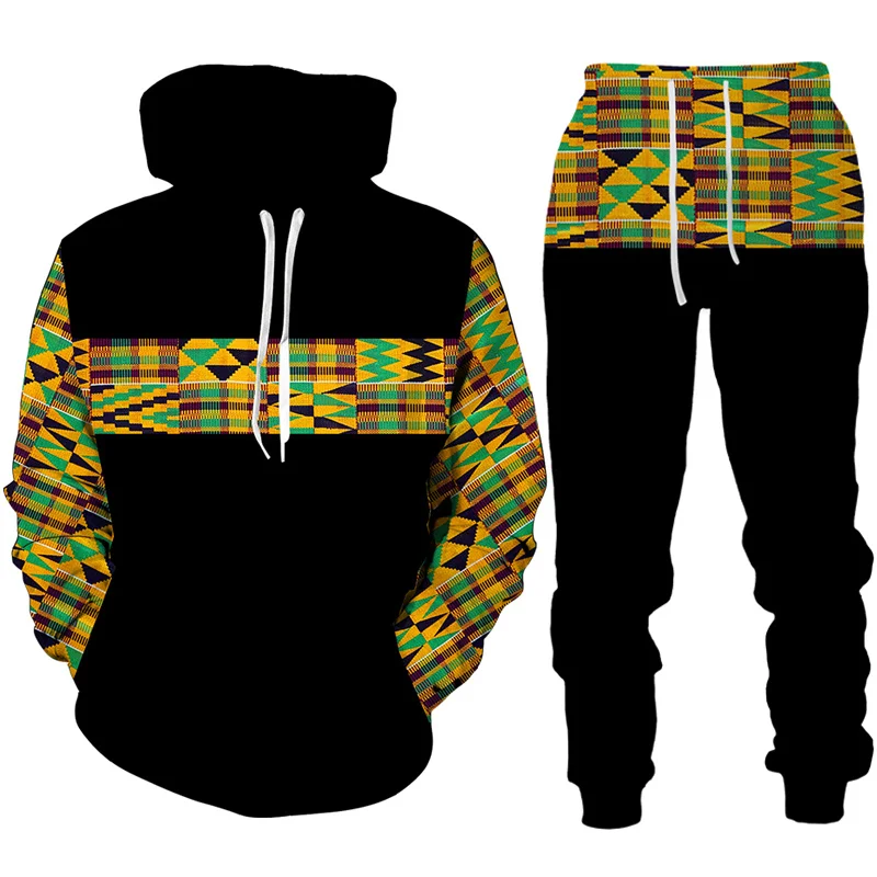

Colorful African Print Hoodie/Pants/Suit Dashiki Ethnic Style Pullover Sweatshirt Set Men/Women Folk-Custom Streetwear Tracksuit