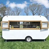 Mobile Bar Food Trailer Ice Cream Coffee Juice Cart Hot Dog Pizza Van Mobile Kitchen Food Trailer Fully Equipped for Sale