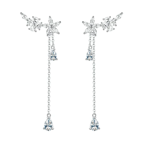 Серьги-подвески BAMOER из серебра 925