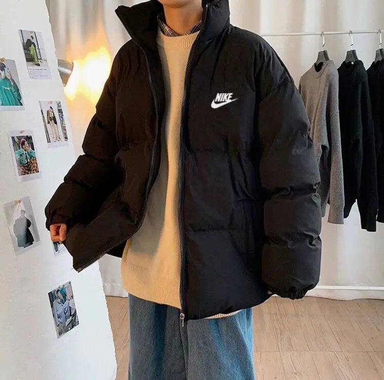 Пух толстая зимняя одежда куртка с двойной молнией пушистая теплая