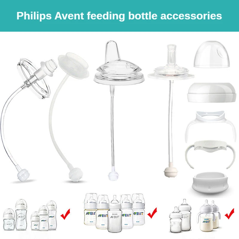 

Baby Bottle Straw Handle Fitting Wide Mouth Duckbill Learn to Drinking Spout Gravity Ball For AVENT Accessories