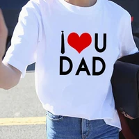 blusas mujer de moda 2022 verano elegantes i love dad short sleeve letter print fathers day casual tops oversized t shirt women