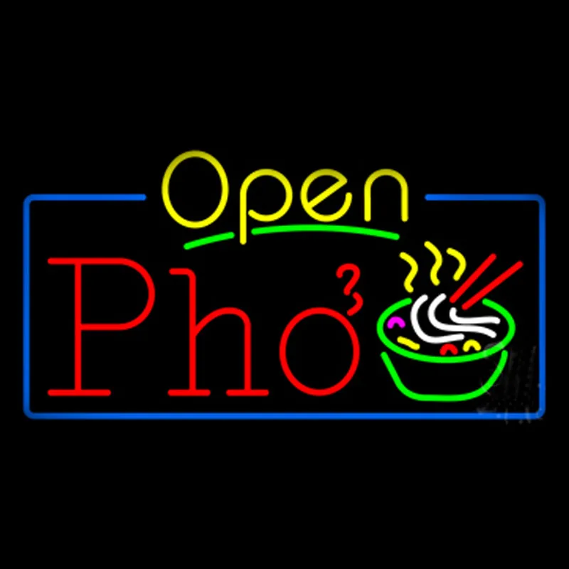 

Neon Sign PHO Open Noodle Bowls Restaurant Neon Light Sign Arcade Hotel Store Display Handcraft Lamp Wall Decor Aesthetic Room