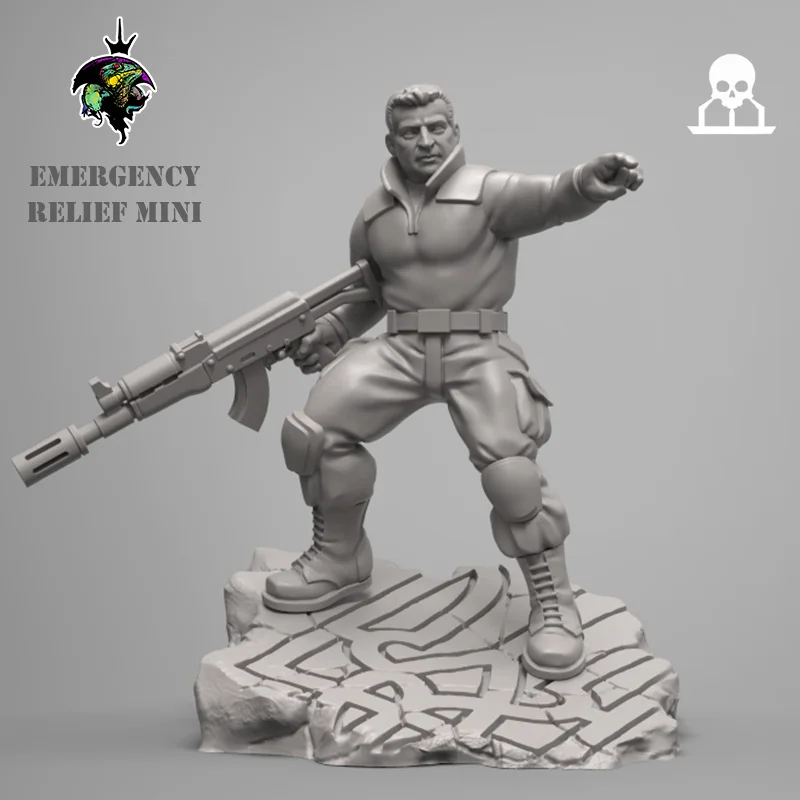 

75 мм, 50 мм, 32 мм, 28 мм, миниатюрная модель, фигурка из смолы, Commander Ze, несобранный и Неокрашенный комплект