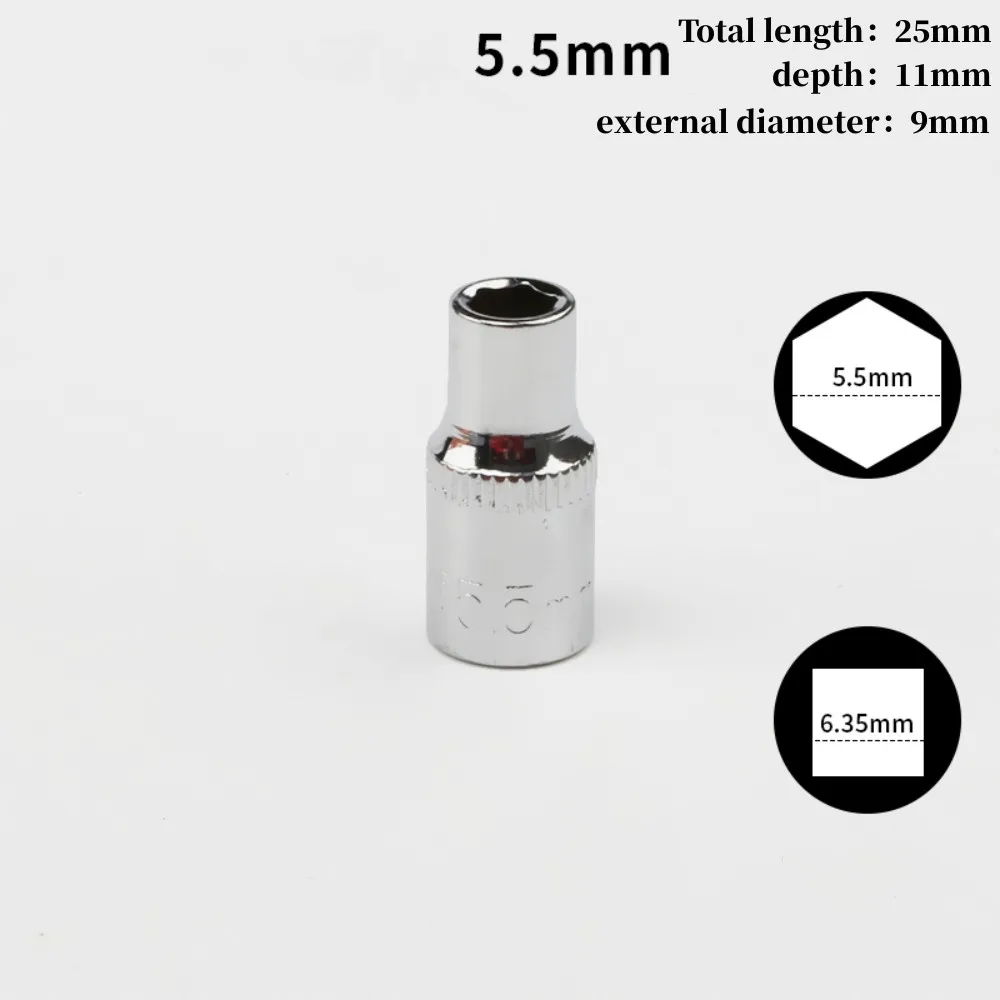 

GooBetter шестигранные головки 1/4 с храповым механизмом 4-14 мм