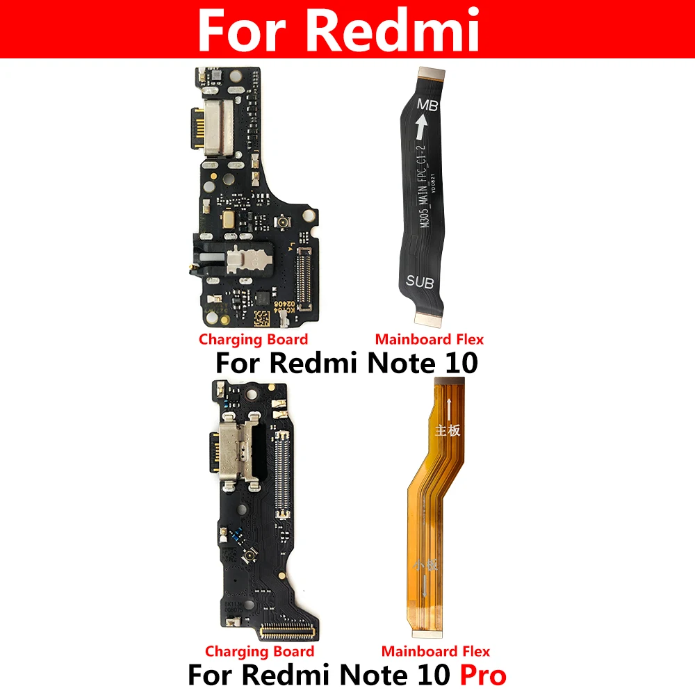 

Материнская плата для Redmi Note 10 Pro с USB-портом зарядного устройства