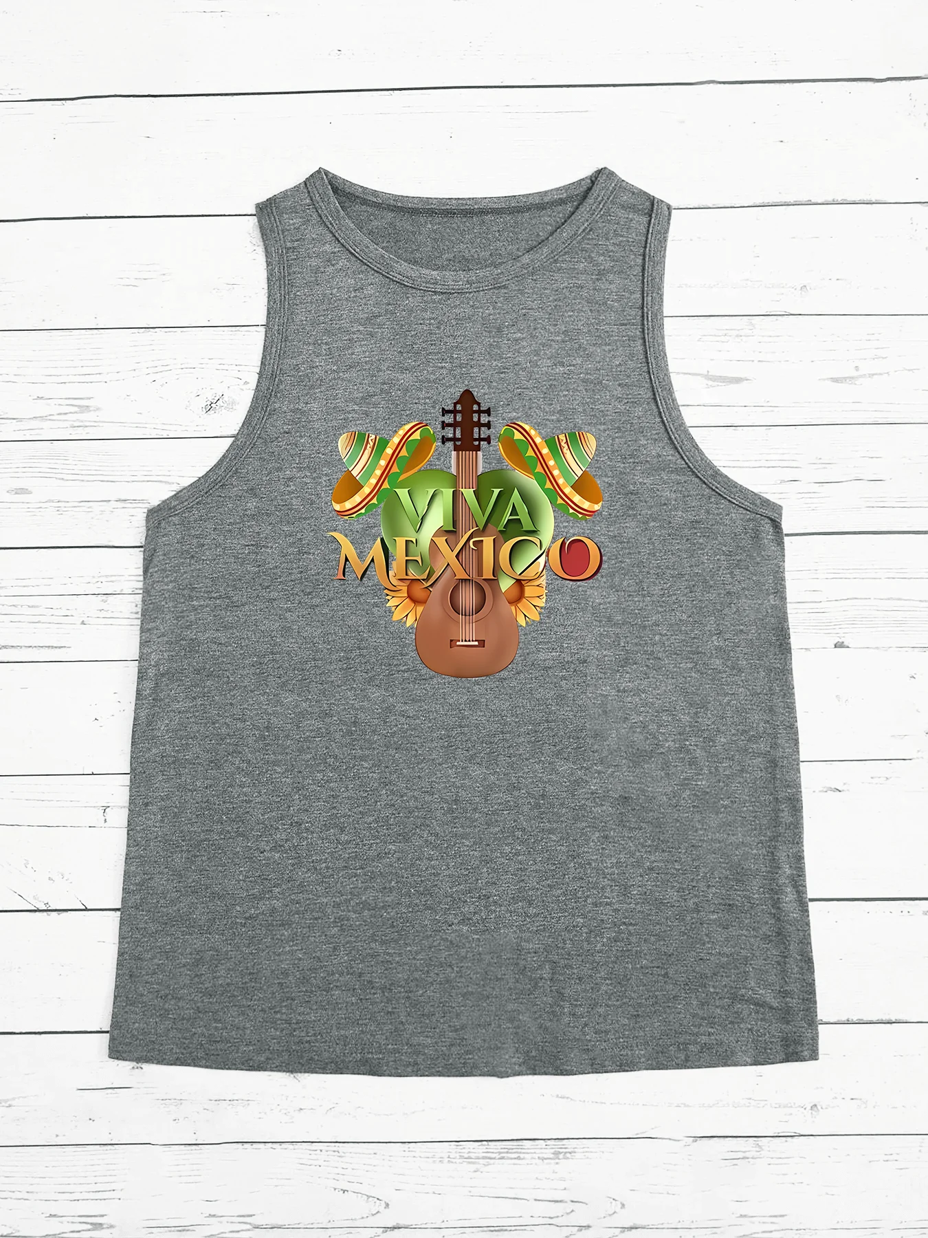 Топ женский в ковбойском стиле с круглым вырезом без рукавов