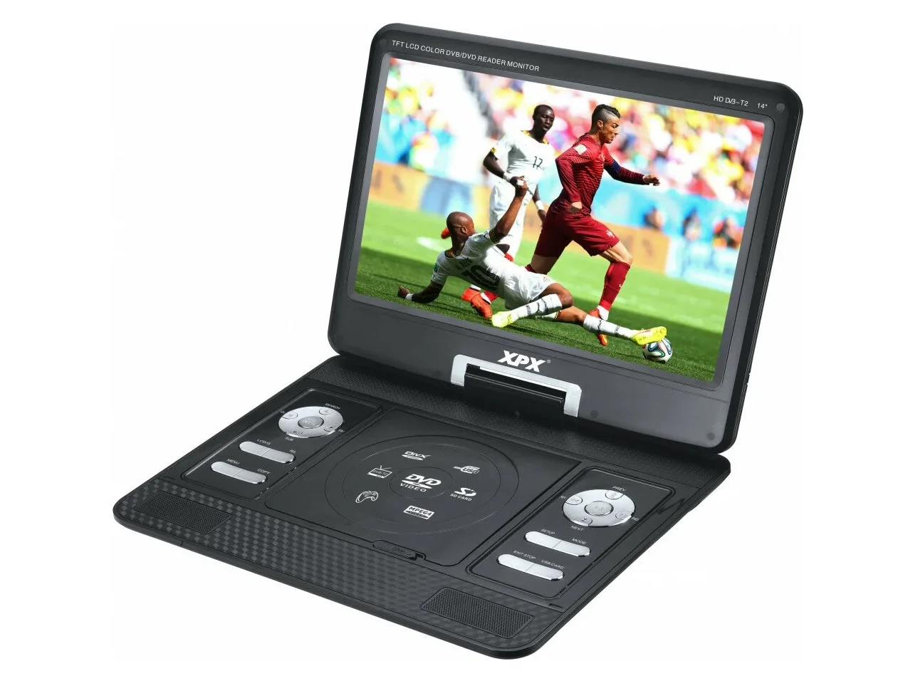 Портативный dvd плеер с цифровым тюнером dvb-t2. Da-791. Портативный плеер dvb t2. Portable dvd/divx player. Портативный плеер dvb t2.