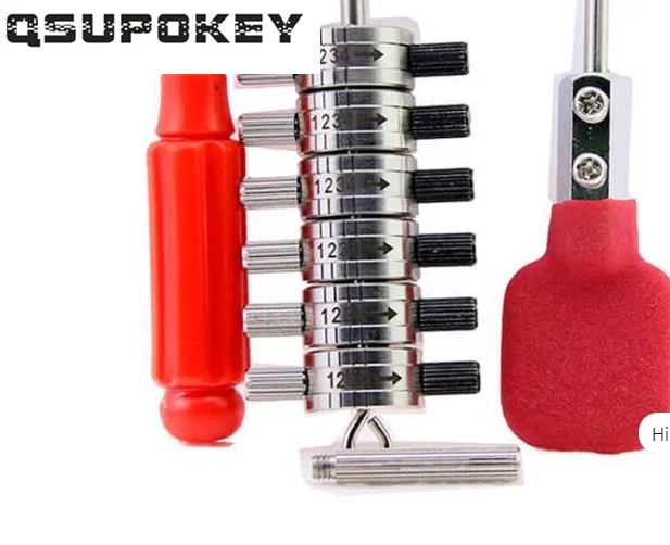 

QSUPOKEY 2023 HUK 6 Cut Premium Tibbe tools and Decoder Tibbe Premium Locksmith Tools With Free Case