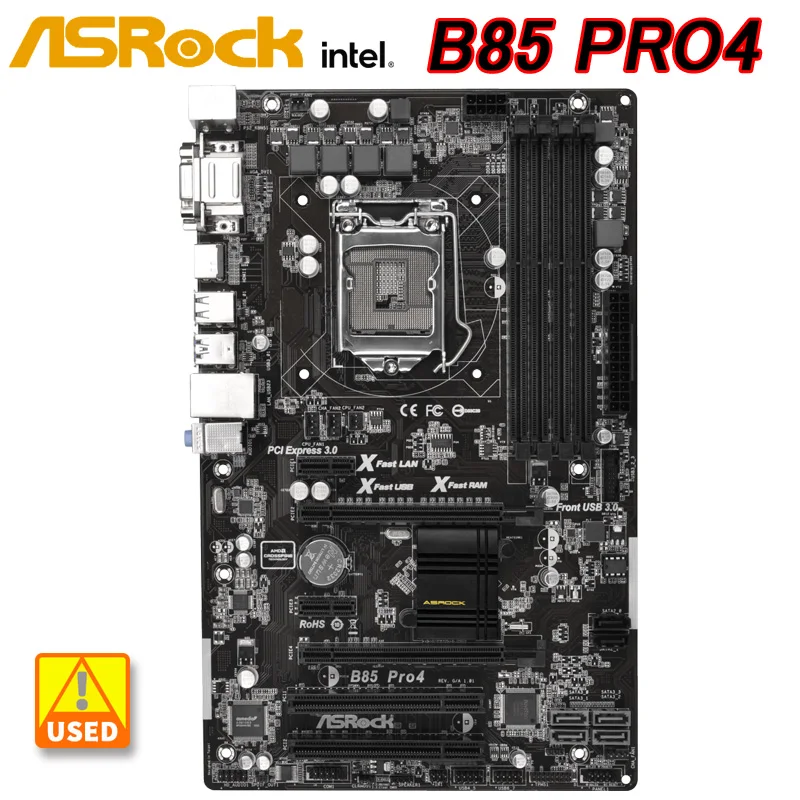 

B85 B85M motherboard ASROCK B85 Pro4 LGA 1150 DDR3 16GB USB3.0 PCI-E 3.0 4×SATA III DVI HDMI ATX For Core i7/i5/i3 cpu