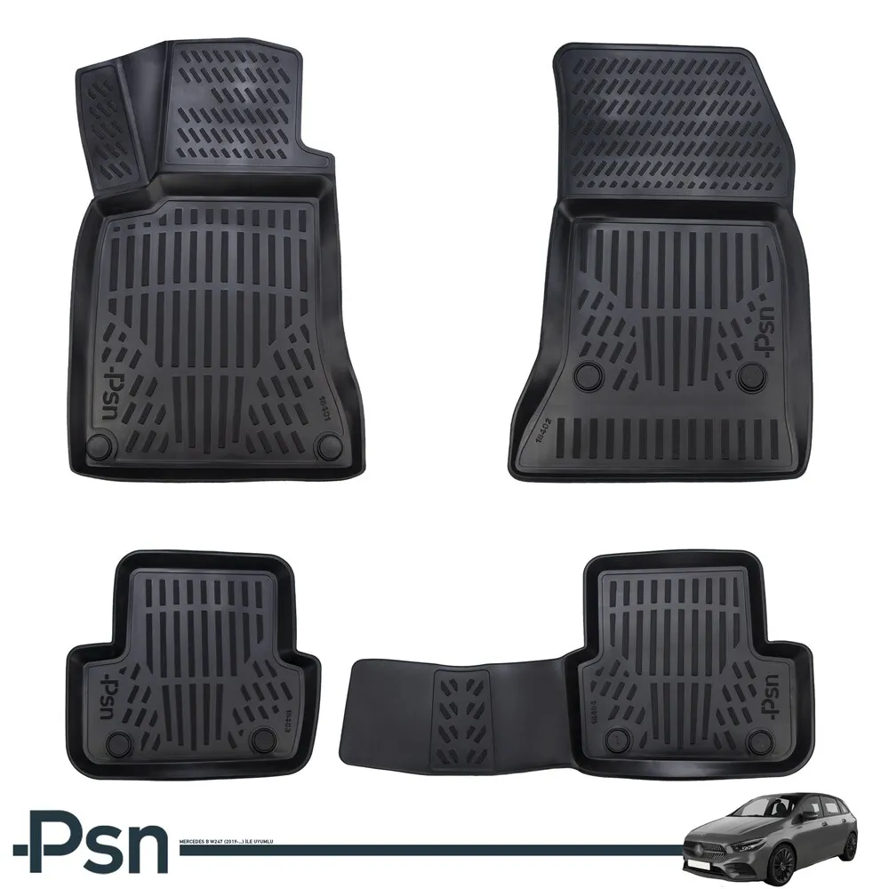 

3D Pool Car Mats for Mercedes B (W247) After 2019 Auto Interior Carpet Protector Accessories Rubber Luxury Floor Non Slip PSN