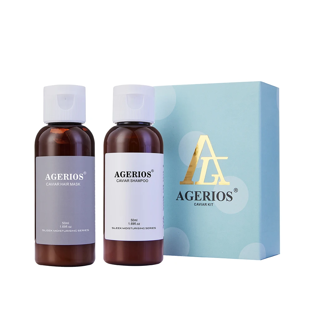 AGerios 2022 Anti Dandruff Caviar Shampoo And Conditioner For Hair Travel Size Smoothing Natural Healthy  Hair Care Women Gift