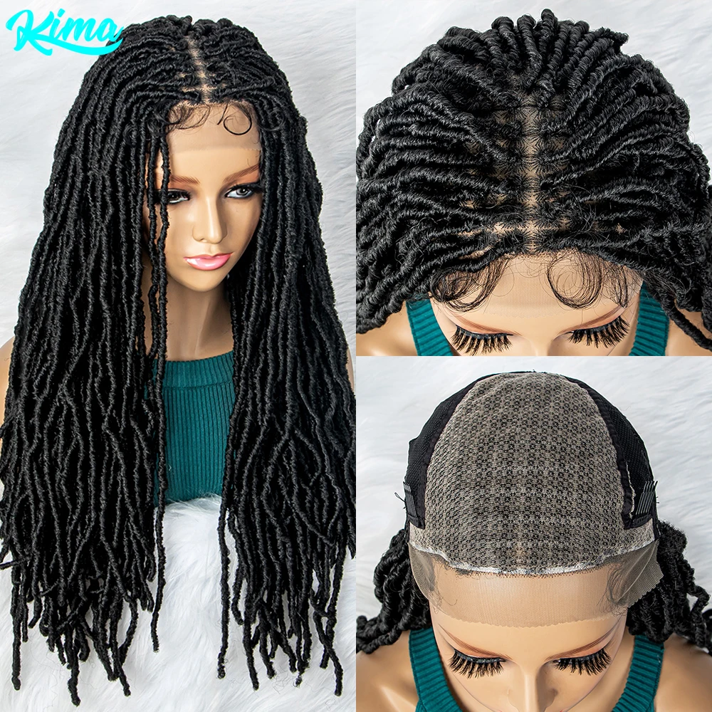 Synthetic Lace Front Wig Braided Wigs Braid African With Baby Hair Braided Lace Front Dreadlocks Wigs