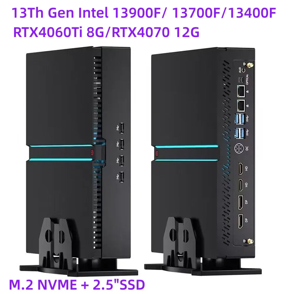 

13Th Gen Intel Core i9 Mini Gaming PC NVIDIA RTX4060TI 8G RTX 4070 12G Windows 11 Office Gamer Desktop Computer NvME 2.5" SATA