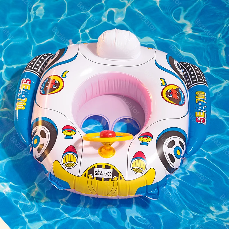 Надувной круг для плавания детский с трусами и спинкой купания у воды в бассейне