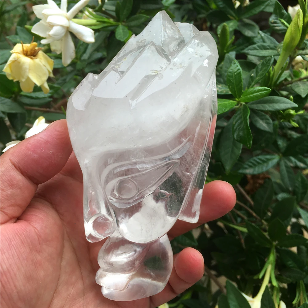 

Natural Quartz Crystal Hand Carved Happy Angel Spirit Chakra Healing Meditation Bedroom Study Elegant Ornaments