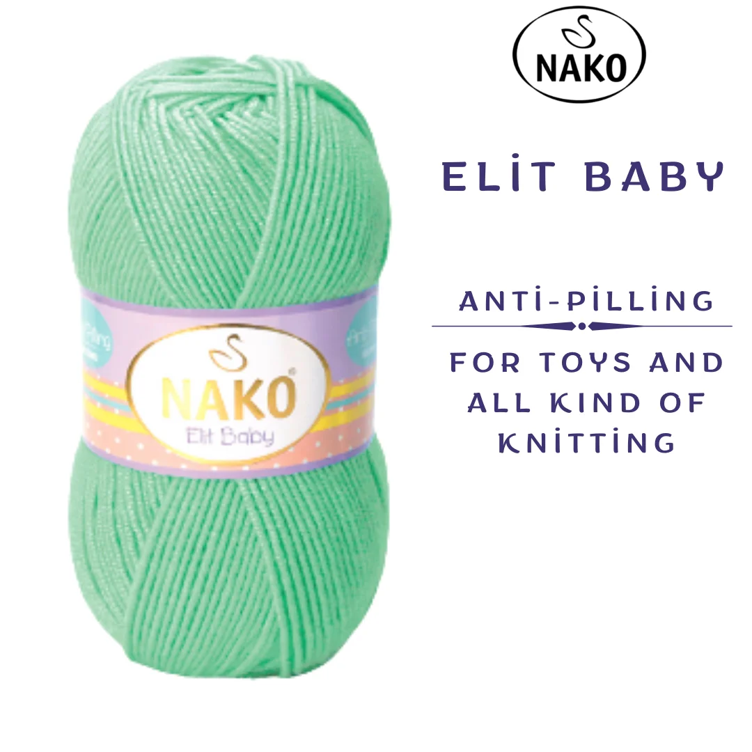 

Nako Elit Baby Soft Yarn Hand Knitting Crochet Thread DIY Amigurumi Baby Knitwear Scarf Blanket Shawl Sweater Cardigan Beanies