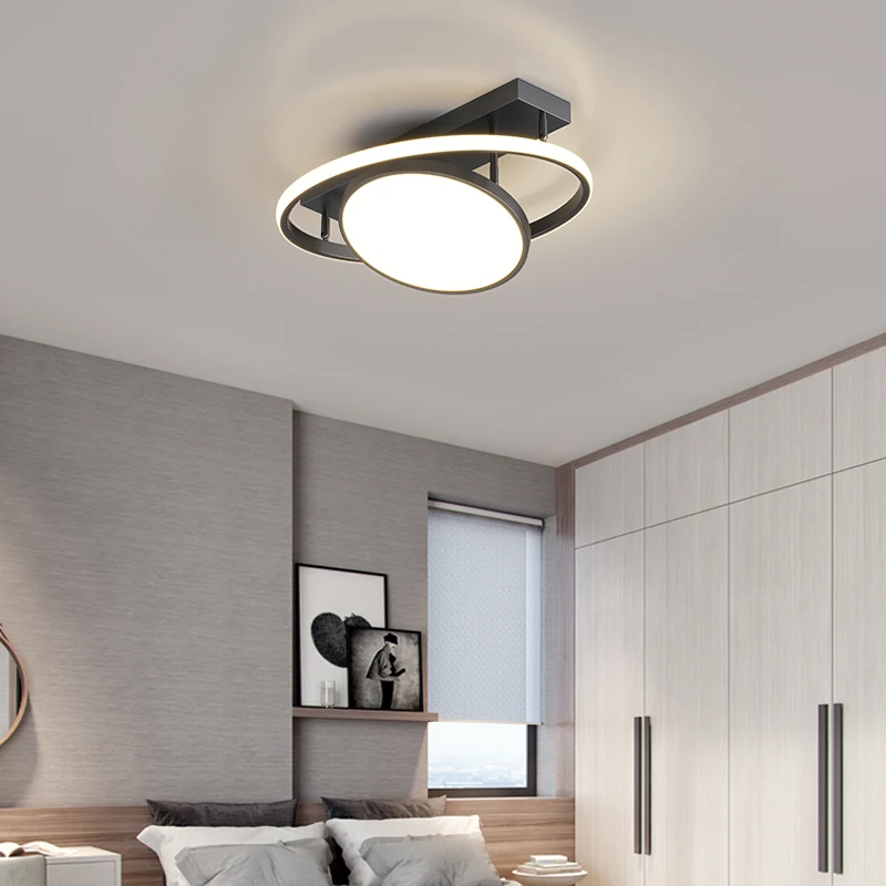 Современный потолочный светильник для гостиной спальни декор комнаты черная