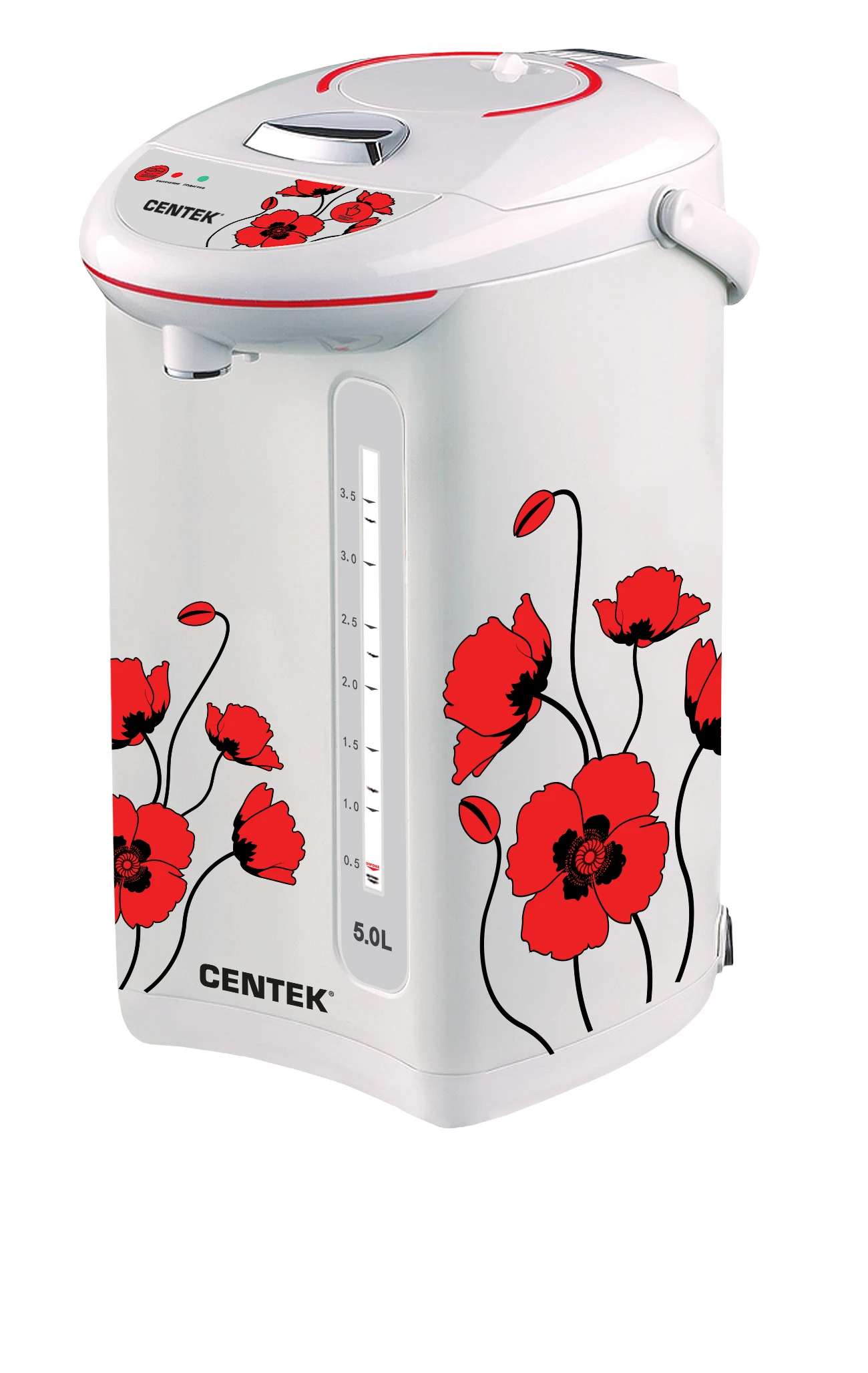 Термопот Centek CT-1080 5л 750Вт | 3 способа подачи воды Стальной корпус LED-индикаторы