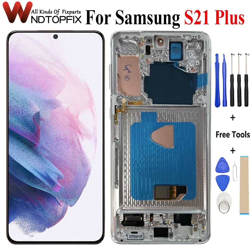 

ЖК-дисплей OLED 6,7 дюйма для Samsung Galaxy S21 Plus, ЖК-дисплей G996B, G996U, G996W, сенсорный экран с рамкой для Samsung S21 +, ЖК-дисплей