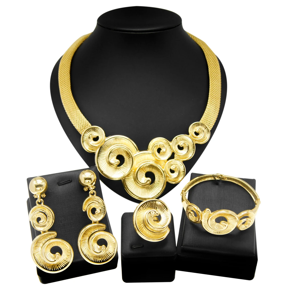 

Jewelry For Women Sets Brazillian Gold Jewelry Set High Quality Party Banquet Wedding Gift Yulaili