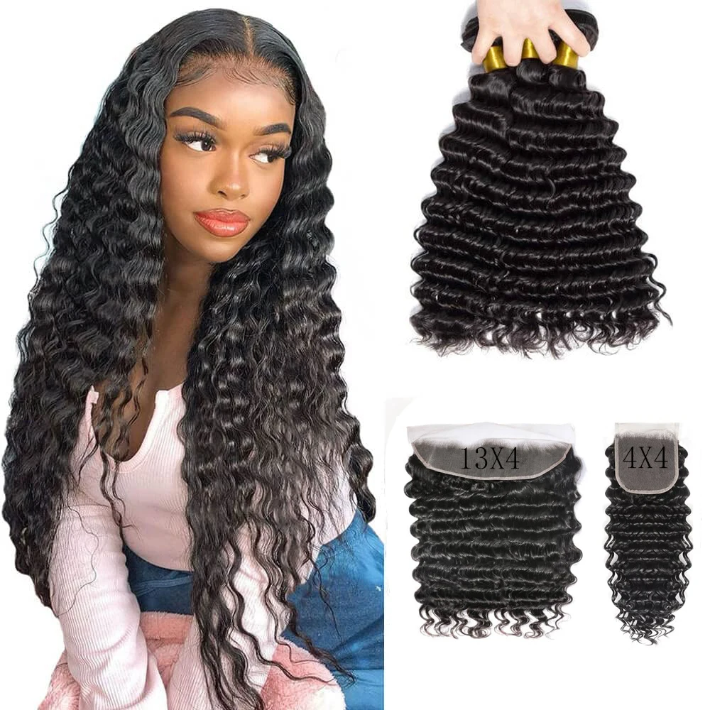 100% натуральные бразильские необработанные человеческие волосы с фронтальной