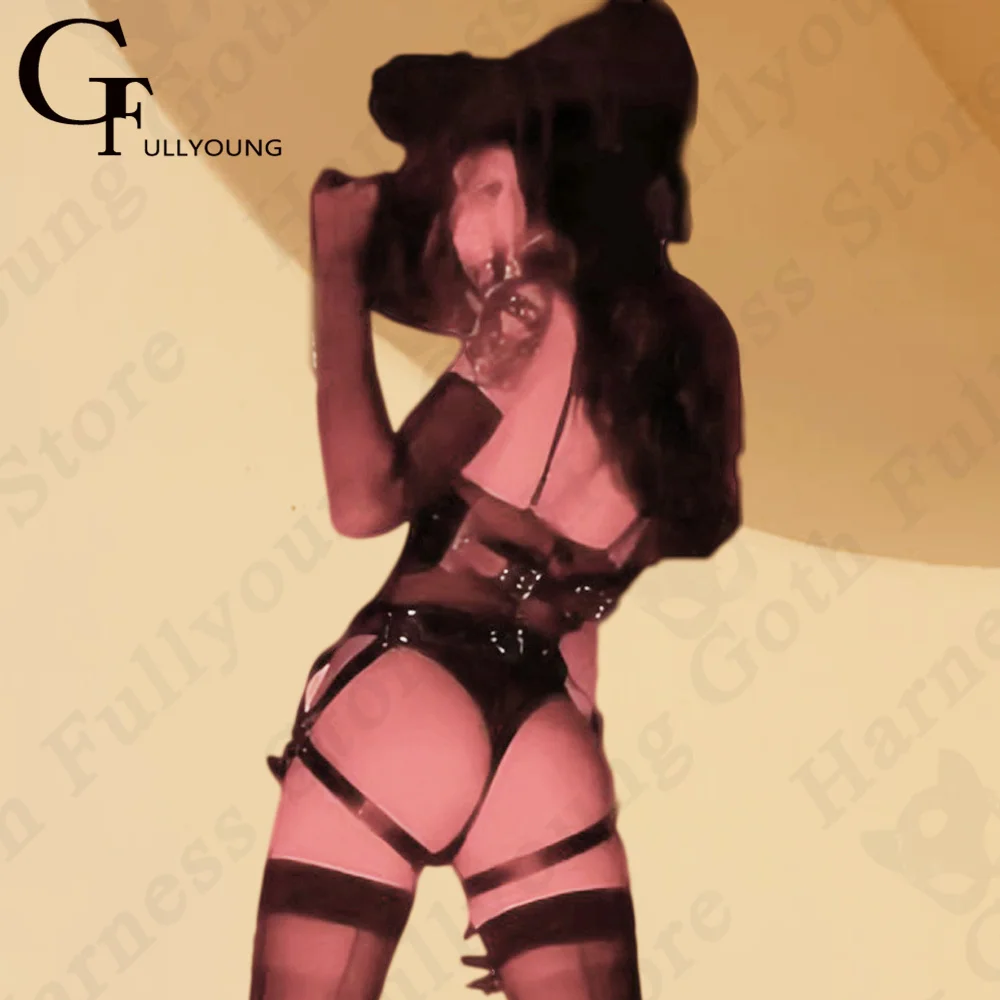 Портупея женская из ПУ кожи пикантный Готический Ретро бондаж с подвязками