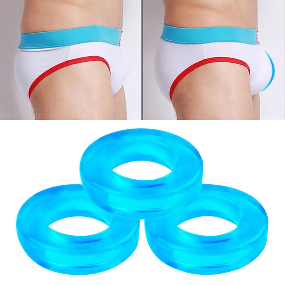 

10pcs Men Sexy Silicone Stretchy Ring Silicon Vibrating Cock Ring Transparent Cockring High Elastic C-Strap Circle Adult Supply