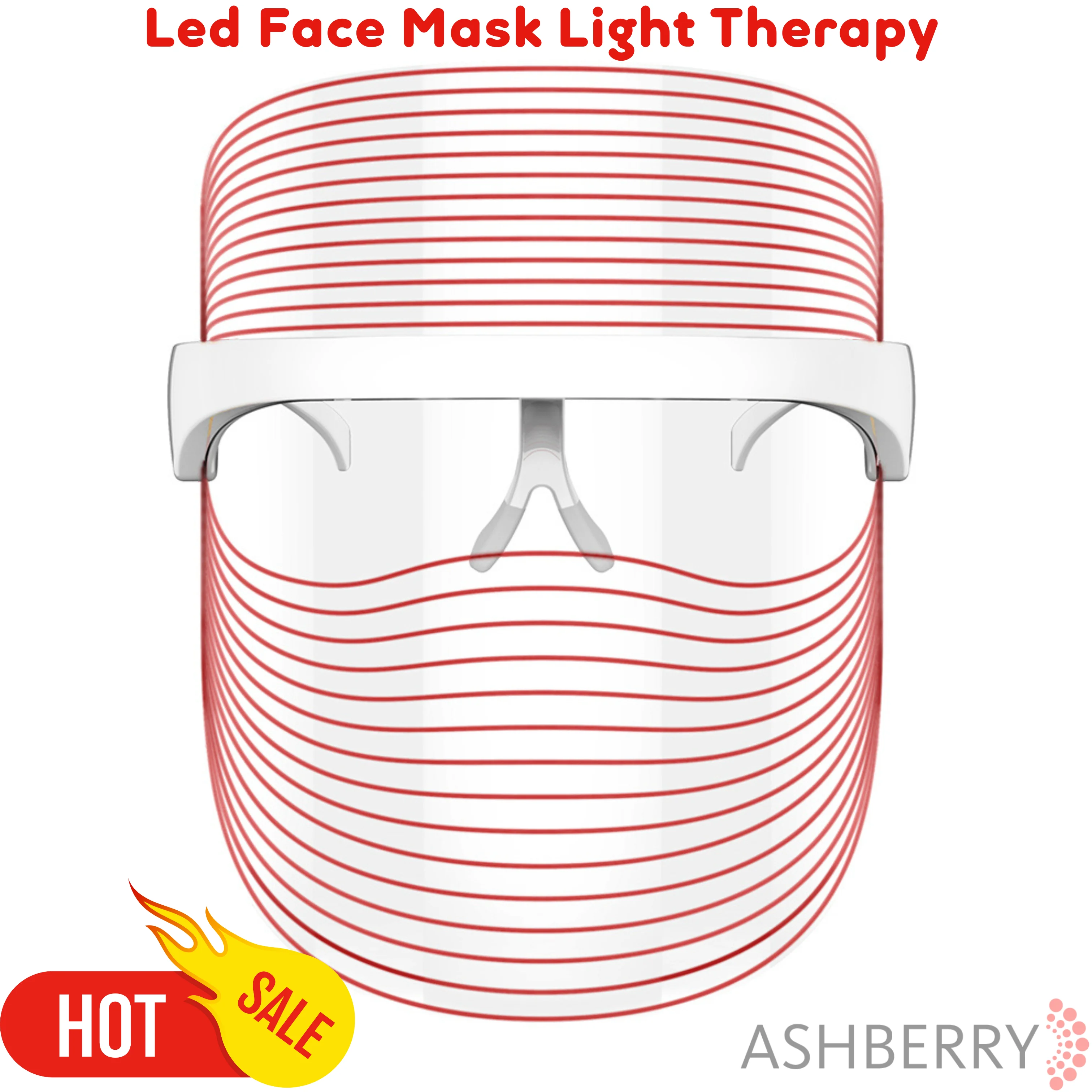 ASHBERRY7 Led Light Therapy Facial Ski Beauty Skin Rejuvenation Photon Mask LED Face Mask Light Therapy Beauty Device for Facial