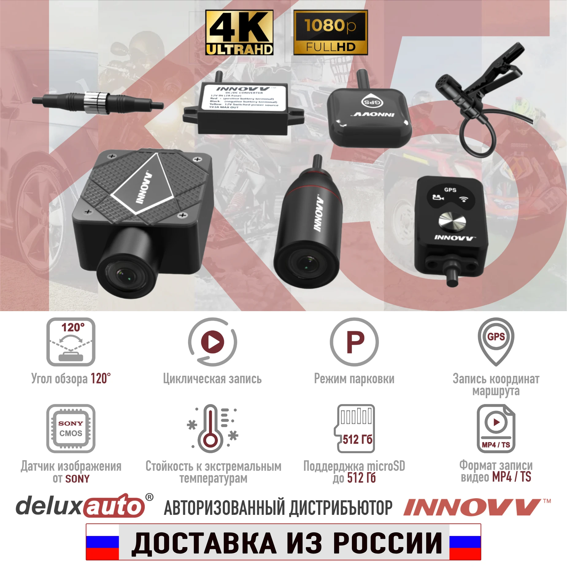 Мото видеорегистратор INNOVV K5