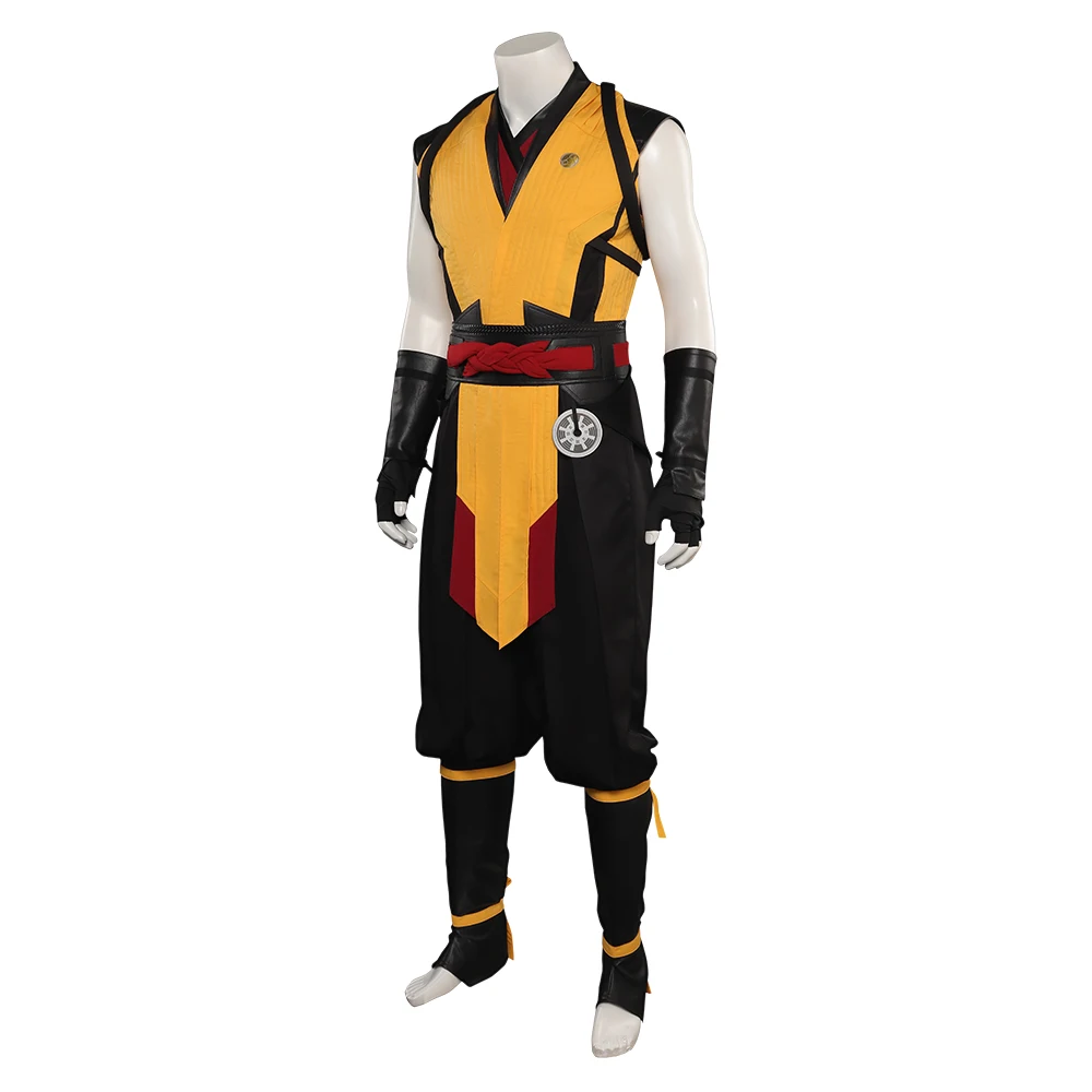 Фото Костюм для косплея Mortal Kombat Scorpion, мужские костюмы, фантастическая одежда для ролевых игр, костюм для Хэллоуина, карнавала, детской одежды №3