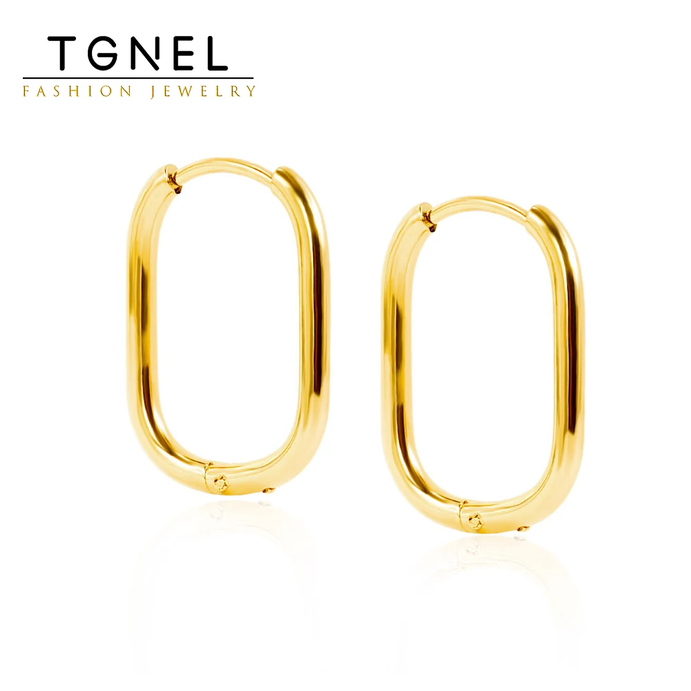 

2022 New Gold Stainless Steel Hoop Earrings Ladies Men's U-shaped Popular Ear Buckles with Clothing Memorial Day Gifts