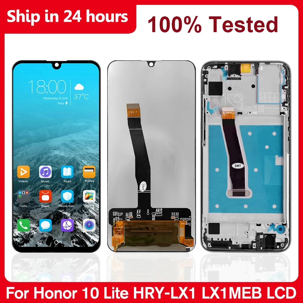 6 21 &quotЖК-дисплей для Huawei Honor 10 Lite ЖК-дисплей Φ сенсорный экран запасные части