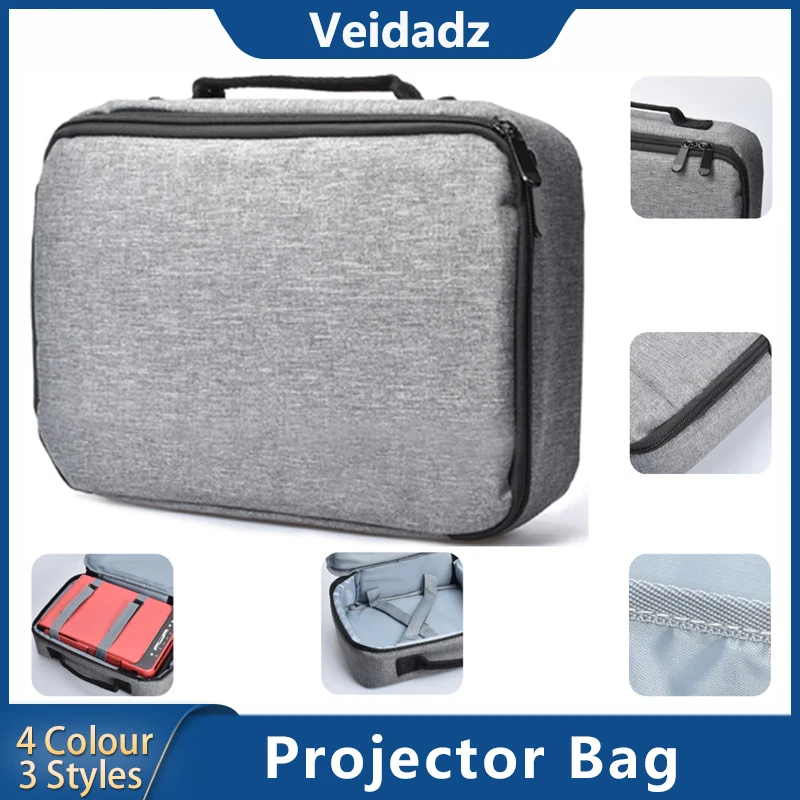 

VEIDADZ Projector Bag Gray Portable Waterproof Storage Projection Accessories Daily Necessities Tools Camera Household Savings