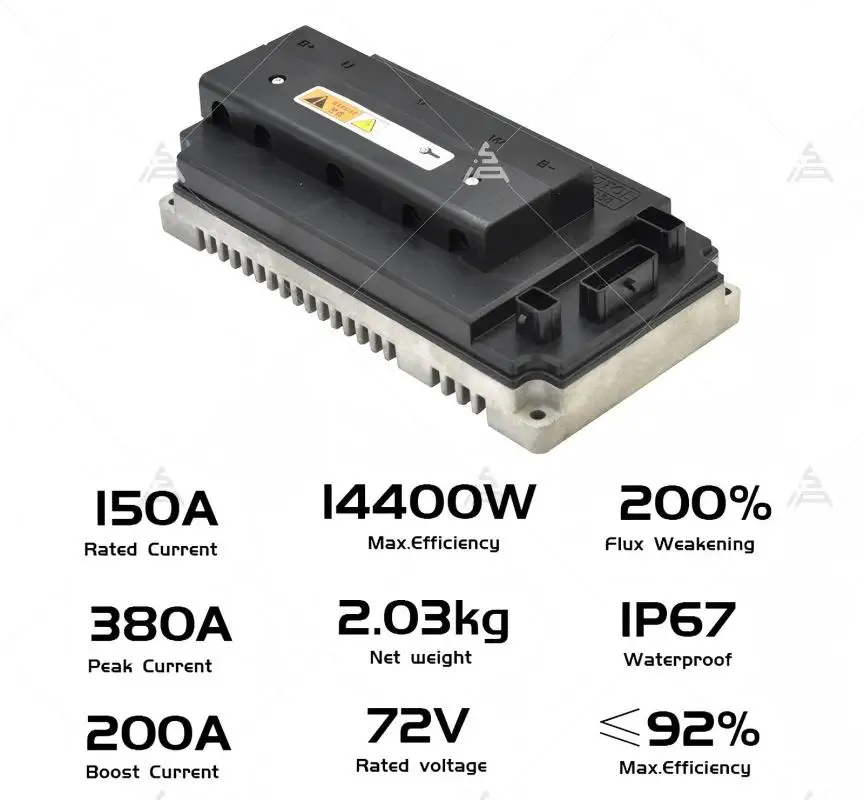 

Программируемый контроллер Votol EM150SP 150A 72V с регеновременным тормозом и шиной CAN для двигателя среднего привода QS138 мощностью 3000 Вт —