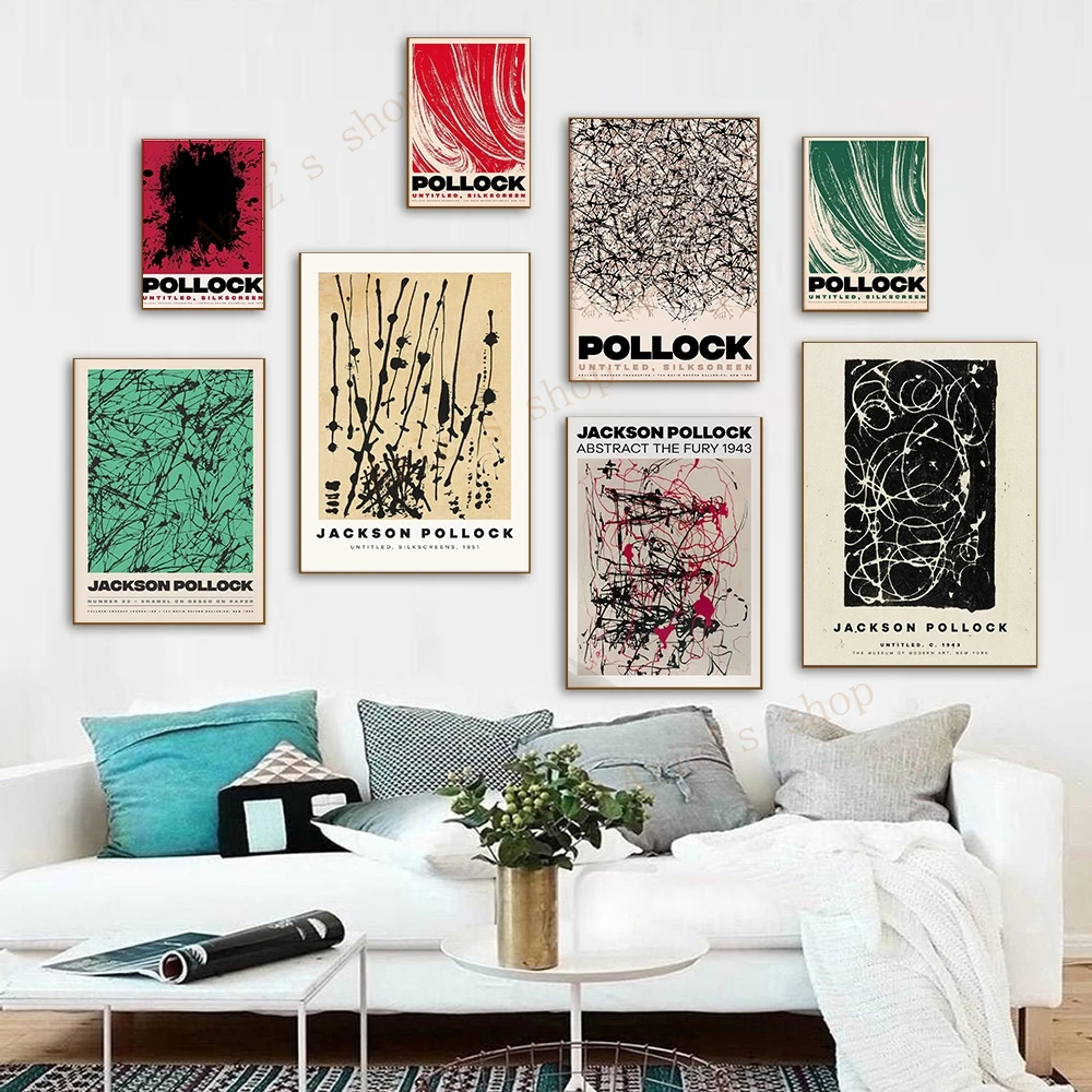 Известный Джексон Поллок современный абстрактный граффити картина печать