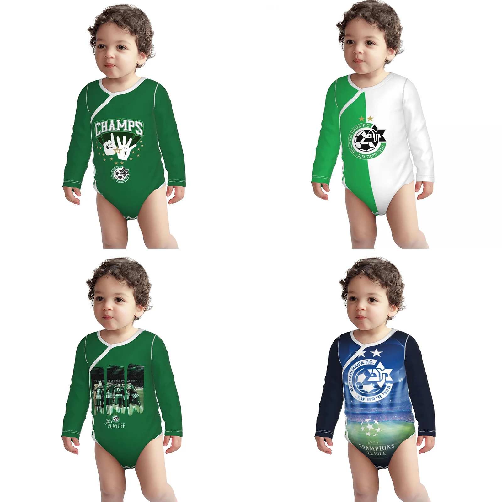 

Maccabi Haifa Champion Green Apes Unisex Toddlers and Babies' Soft Thermal Long Sleeve Onesies Bodysuits Baby Romper