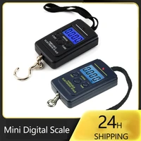 40kg10g mini digital scale for fishing luggage travel portable balance weighting steelyard hanging pocket electronic hook scale