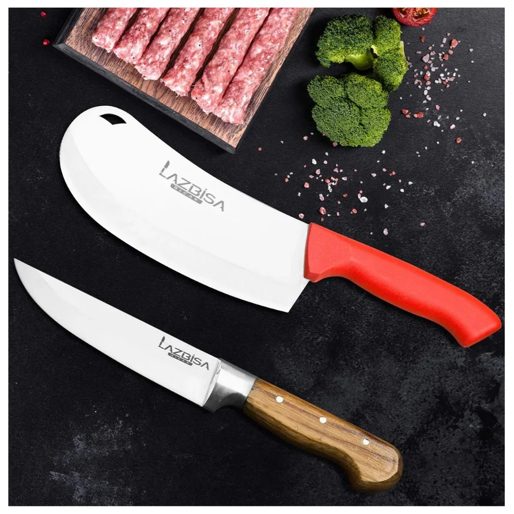 Набор кухонных ножей лук искусственная кожа нож мясной резчик хлеб овощи 2024