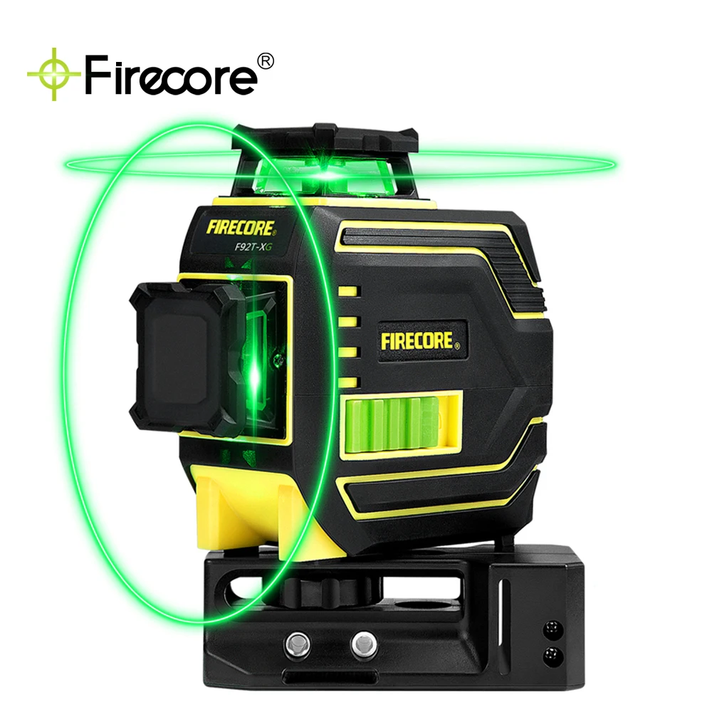 Лазерный Уровень с ресивером FIRECORE трехножный нивелир 8 линиями зеленого цвета