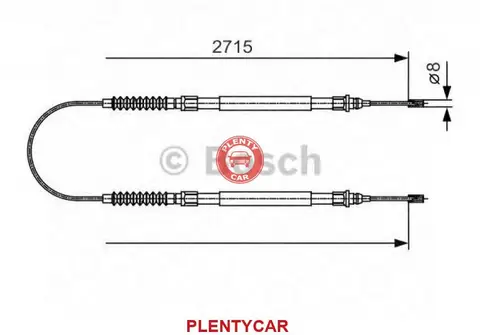 Трос стояночная тормозная система Bosch 1987482003 BC897
