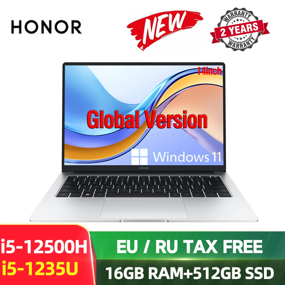 

Новый ноутбук Honor MagicBook X 14, 2022, 14 дюймов, ноутбук 12-го поколения, Intel Core i5-12500H 16 + 512 ГБ SSD 2,2 K HD IPS экран, Windows 11 Pro ноутбук